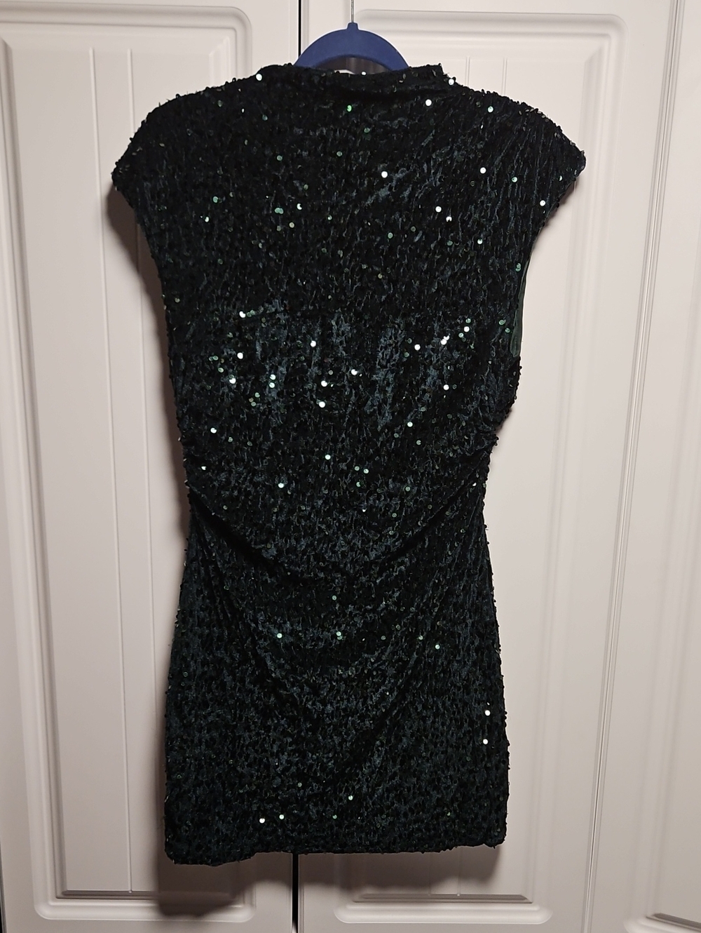 Elegant Dark Green Sequin Evening Dress